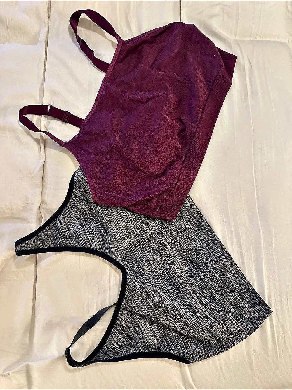 Lane Bryant CACIQUE Bralette Bundle 2-Piece Bras Purple & Gray Size 26/28